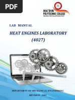 4027 Heat Engines Laboratory