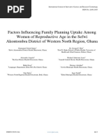 Factors Influencing Family Planning Uptake Among Women of Reproductive Age in The Sefwi Akontombra District of Western North Region, Ghana