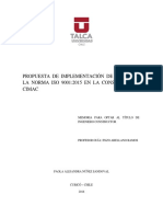 Propuesta de Implementación de Apoyo de La Norma Iso 9001:2015 en La Constructora Cimac