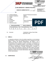 0705-07210 Sílabo Derecho Administrativo