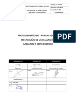 Proc Instalacion de Canalizacion, Cableado y Conexionado V002