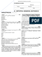 Estrutura Atômica - Isótopos, Isobaros, Isotonos e Isoelétricos