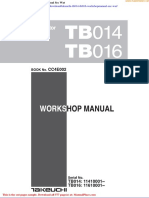 Takeuchi Tb014 Tb016 Workshopmanual Sec Wat