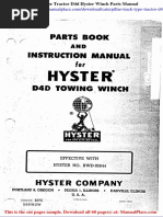 Caterpillar Track Type Tractor d4d Hyster Winch Parts Manual