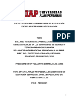 Tesis - Bullying - Aprendizaje - áreaCC - SS. - Inst - Edu.Secundaria - A 28 Perú BIRF - Distrito Azángaro - Puno