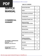 Hummer h1 2000 Servicemanual