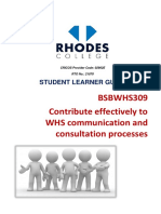 SLG - BSBWHS309 - Contribute Effectively To WHS Communication and Consultation Processes - V May 2021