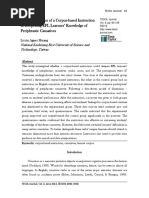 The Effectiveness of A Corpus-Based Instruction in Deepening EFL Learners' Knowledge of Periphrastic Causatives