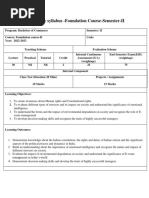 Foundation Course-Semester-II