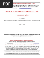 2001 February - David Hall - The Public Sector Water Undertaking - A Necessary Option