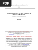 2001 March - Kate Bayliss, David Hall & Emanuele Lobina - Has Liberalisation Gone Too Far - A Review of The Issues in Water and Energy