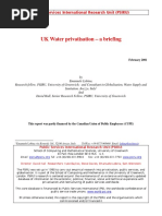 2001 February - Emanuele Lobina & David Hall - UK Water Privatisation - A Briefing