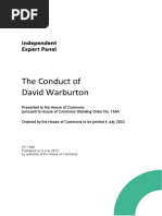 HC 1690 The Conduct of David Warburton