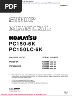 Komatsu Hydraulic Excavator Pc150 6k Shop Manual