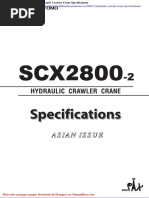 Hitachi Sumitomo Scx2800 2 Hydraulic Crawler Crane Specifications