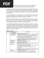 Jornalización Segundo Trimestre de Segundo y Tercer Grado para Estrategia Focalizada 2023