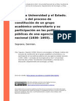 Soprano, Germán. Entre La Universidad y El Estado