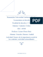 Actividad - La Importancia Social de Los Contratos - GonzalezJimenezAnahid