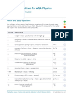 AQA Physics Equation Sheet Triple Oct 19