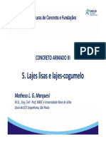 Dimensionamento e Detalhamento de Lajes Lisas