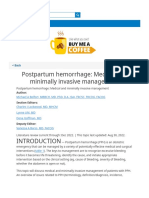 Postpartum Hemorrhage - Medical and Minimally Invasive Management - Uptodate Free