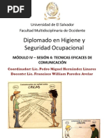 Diplomado en Higiene y Seguridad Ocupacional: Universidad de El Salvador Facultad Multidisciplinaria de Occidente