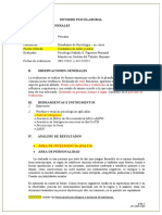 Informe Psicolaboral - Ejemplo