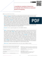 2016 - Symphysis Dimensions and Mandibular Anterior Alveolar Bone Thickness