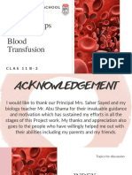 Blood Groups and Blood Transfusion Bio