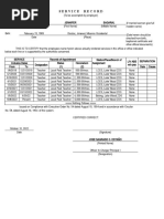 Local Service Record