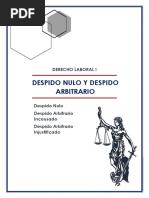 Grupo 01 - Despido Nulo y Arbitrario