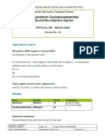 EC Epirubicin Cyclophosphamide Adjuvant Neo-Adjuvant Regimen Protocol V1.0