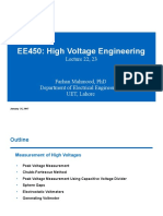 EE450: High Voltage Engineering: Lecture 22, 23