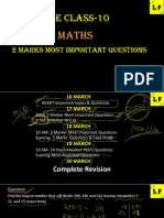 2 Marks Most Important Questions Maths Class 10 Cbse by Akshay Sir