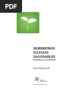 SEMBREMOS IGLESIAS SALUDABLES MATERIAL ACADÉMICO. Juan Wagenveld. Red de Multiplicación.