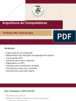 Arquitetura de Computadores - AULA - Conjunto de Instrues e MIPS - Novo