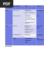 Tabel Bacterii