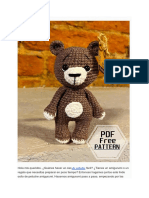 Amigurumi Oso de Peluche Facil PDF Patron Gratis