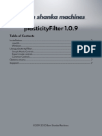 Plasticityfilter Installation and Usage Manual