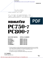 Komatsu Crawler Excavator Pc800 7 Shop Manual