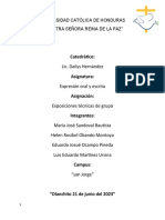 Informe Exposicion de Expresion Oral