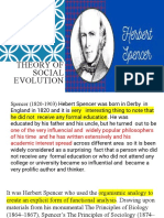 Social Evolution Theory of Spencer