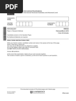 Cambridge International Advanced Subsidiary and Advanced Level