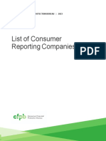 CFPB Consumer Reporting Companies List 2023