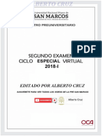 2do Examen Pre San Marcos Ciclo Especial 2018-I