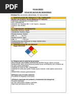 Hoja de Seguridad de Alchol Medicinal 70