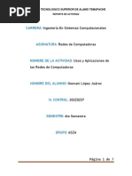 Usos y Aplicaciones de Las Redes de Computadoras