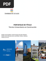 Técnico Universitario en Construcción: Portafolio de Título