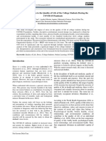 The Impact of Stress To The Quality of Life of The College Students During The COVID-19 Pandemic