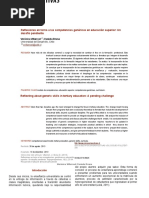 Reflexiones en Torno A Las Competencias Genéricas